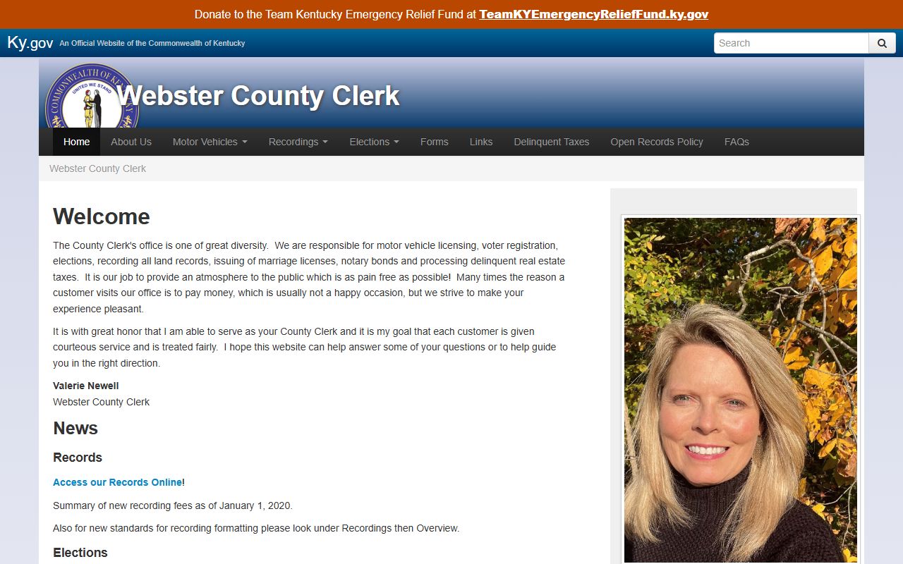 Webster County Clerk records official site