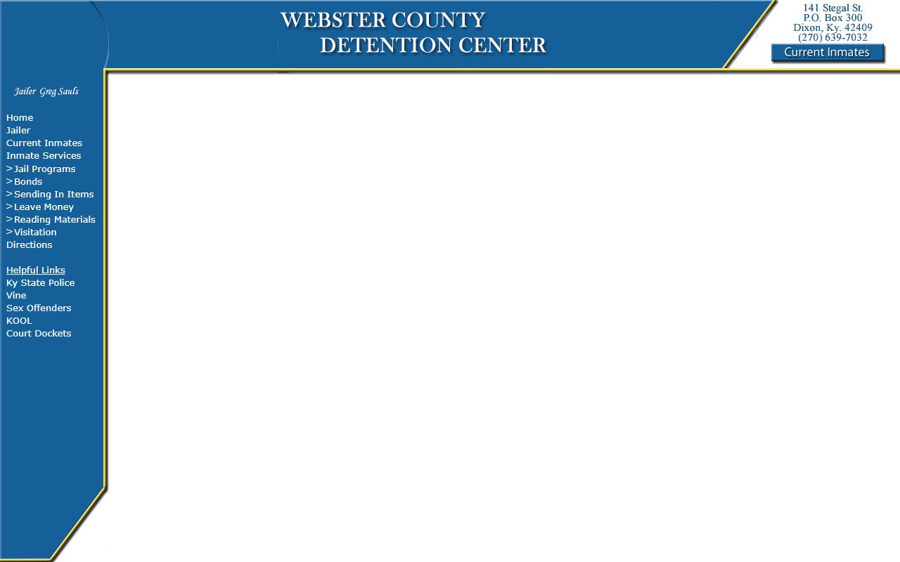 Webster County inmate search jail roster frame