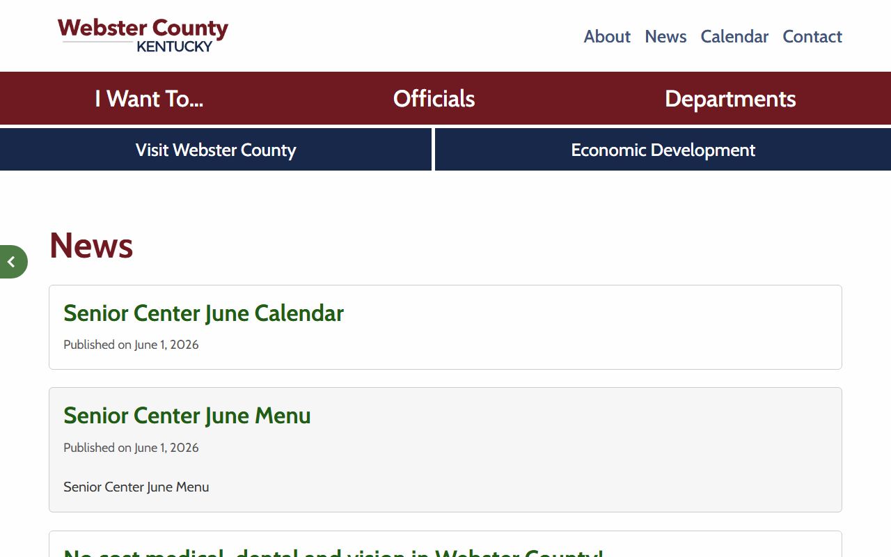 Webster County probate records and county public notices page