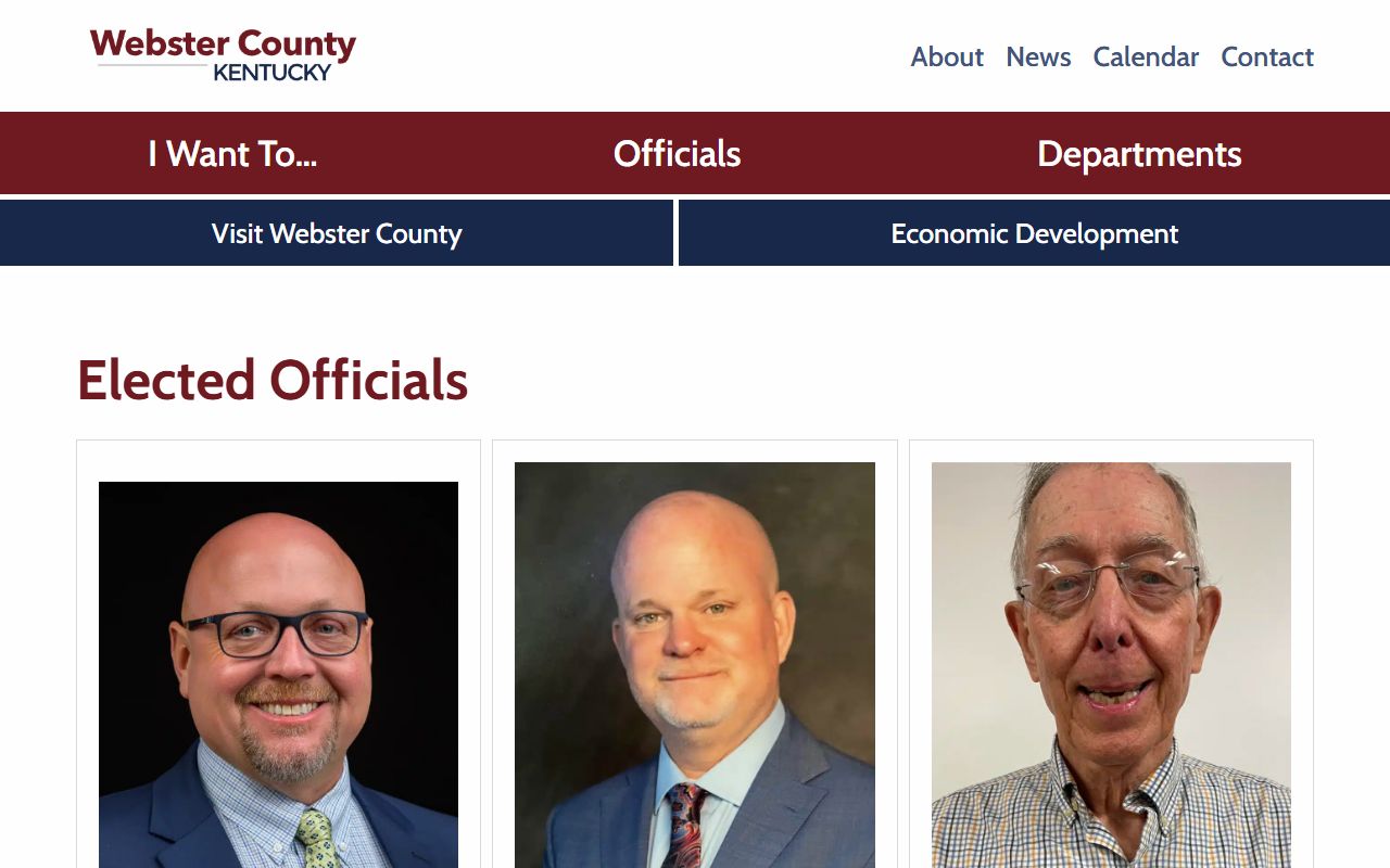 Webster County Court records elected officials page